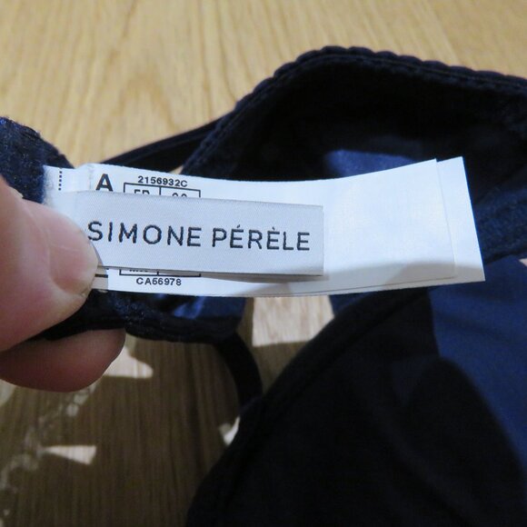 SIMONE PERELE Wish Push Up Plunge Bra in Night Blue Lace - Size 34A NWT - Picture 15 of 15